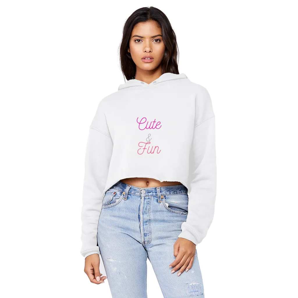 Cute and Fun Unisex Cropped Raw Edge Boyfriend Hoodie