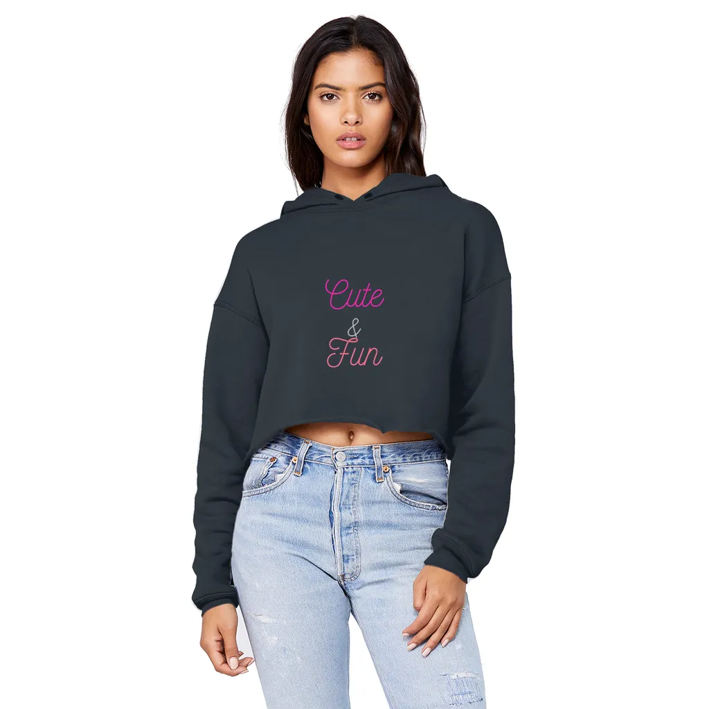 Cute and Fun Unisex Cropped Raw Edge Boyfriend Hoodie