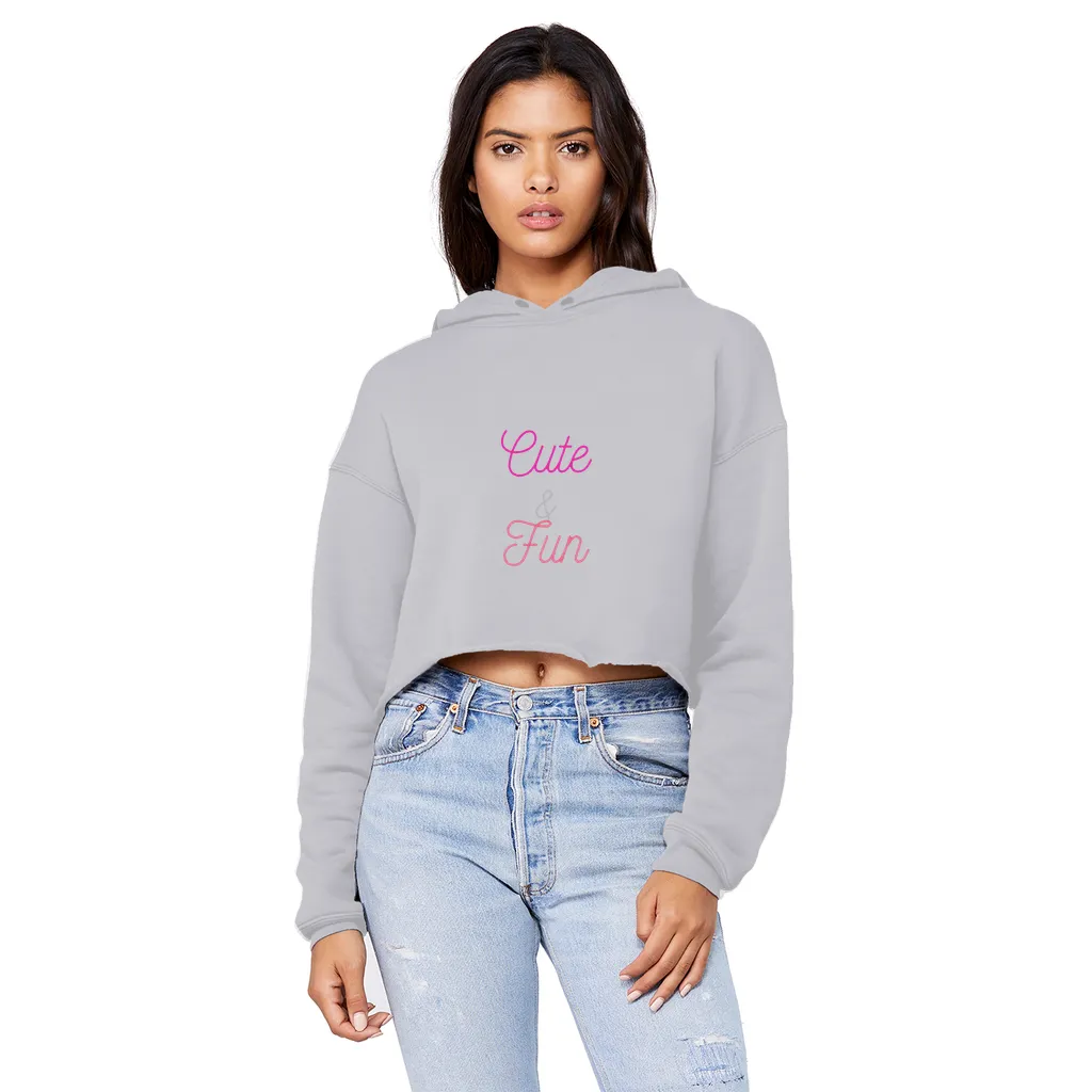 Cute and Fun Unisex Cropped Raw Edge Boyfriend Hoodie