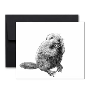 Cute Baby Beaver Greeting Card