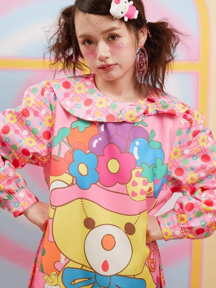 Cute Bear Printed Sweet Dresses【s0000004919】