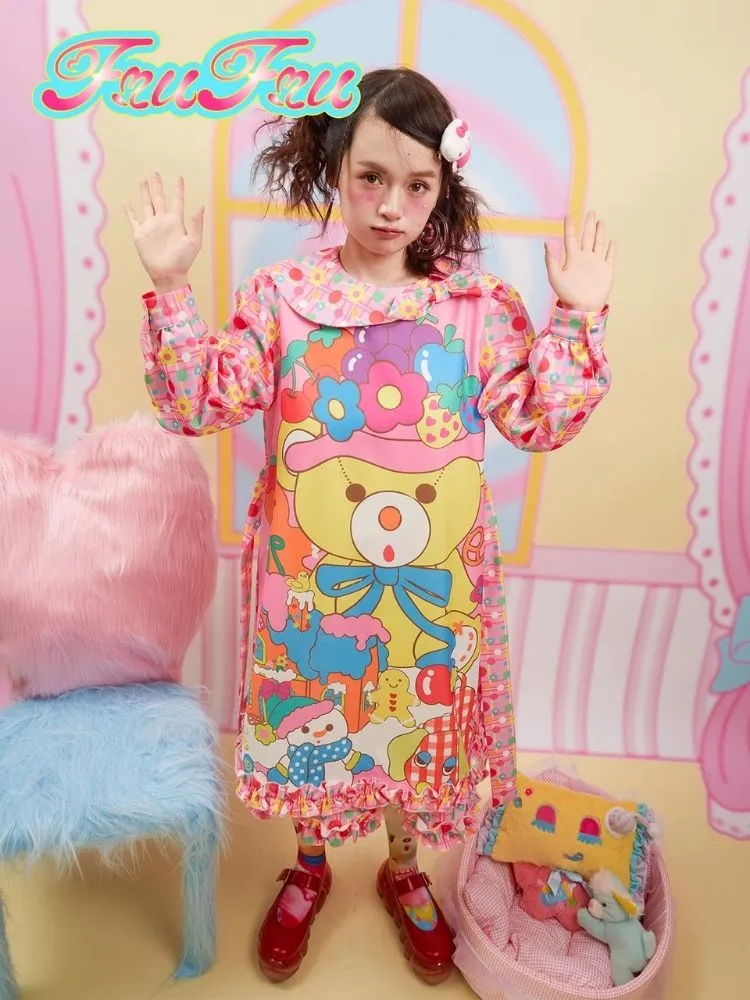 Cute Bear Printed Sweet Dresses【s0000004919】