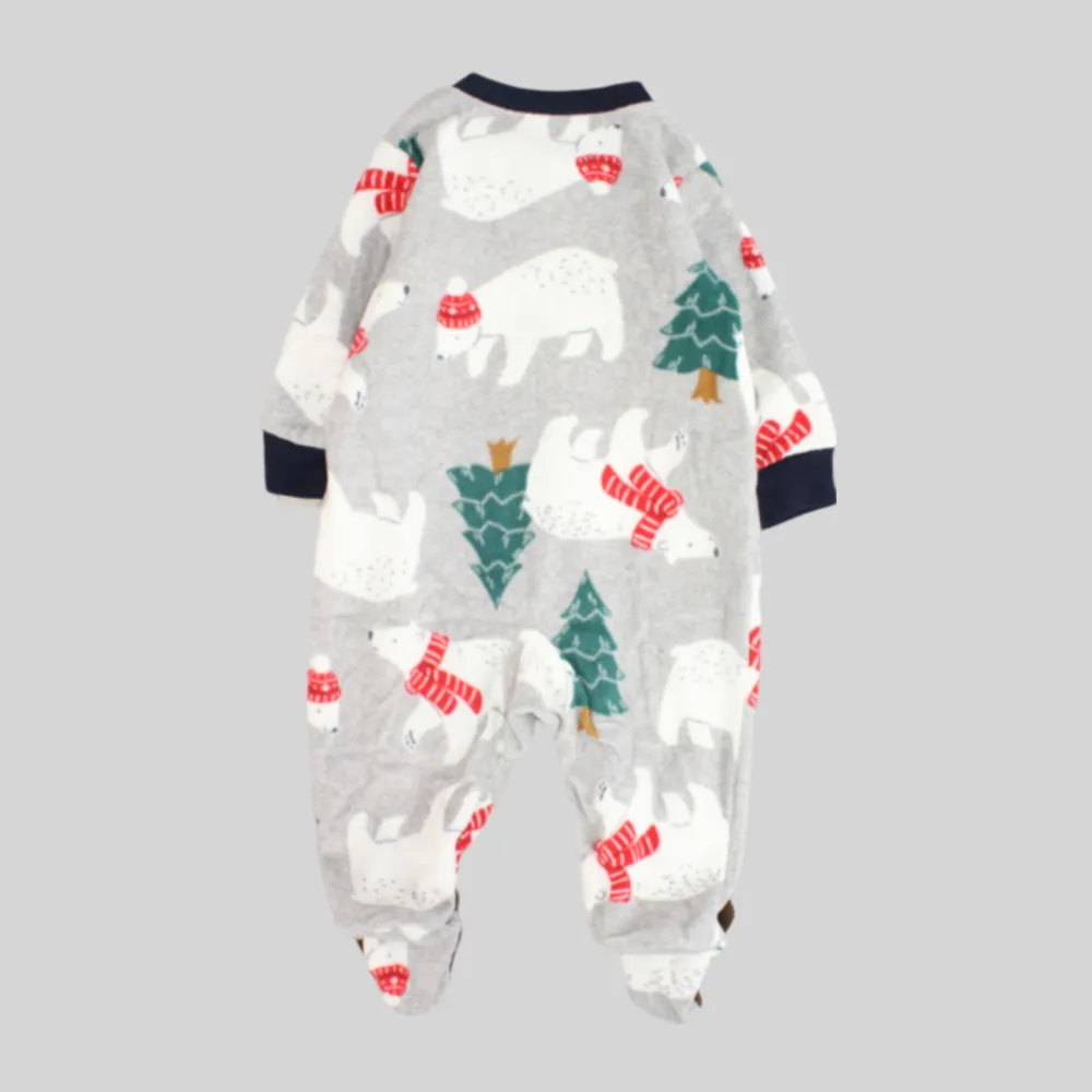 Cute Bears Long-Sleeved Baby Footie