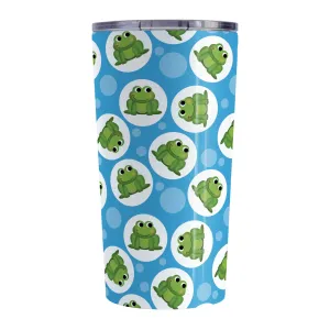 Cute Blue Frog Pattern Tumbler Cup