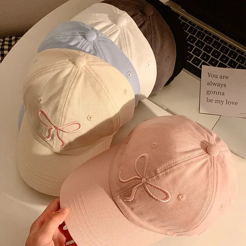 Cute Bow Pink / Denim Baseball Cap