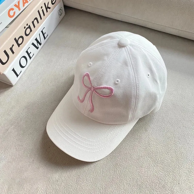 Cute Bow Pink / Denim Baseball Cap