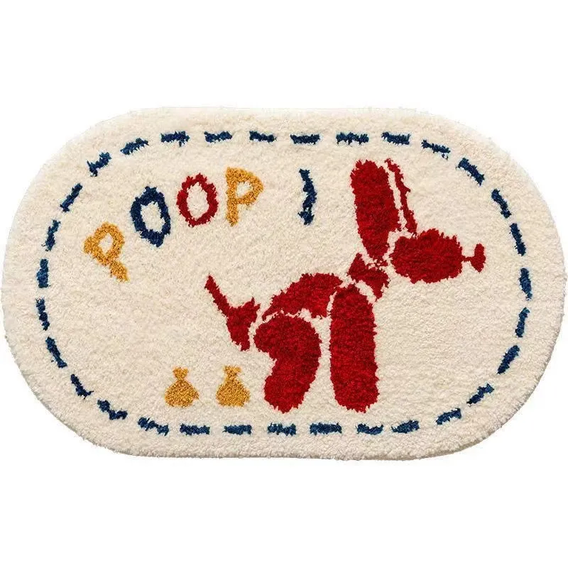 Cute Cartoon Cashmere Rug Bathroom Absorbent