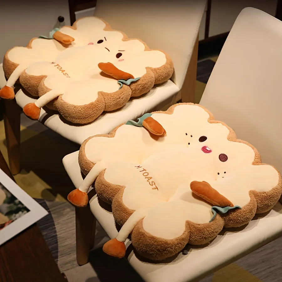 Cute Cartoon Toast Seat Cushion  Ideal OfficeHome Gift