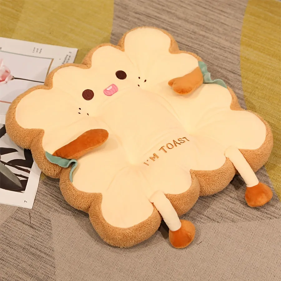 Cute Cartoon Toast Seat Cushion  Ideal OfficeHome Gift