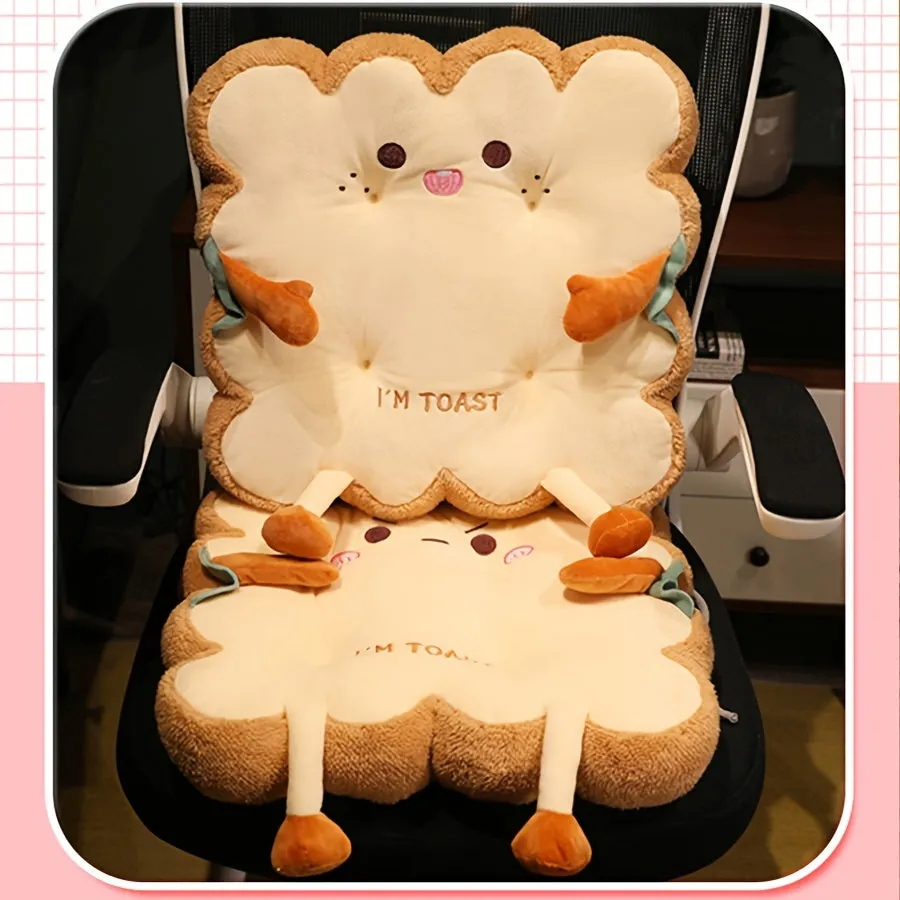 Cute Cartoon Toast Seat Cushion  Ideal OfficeHome Gift