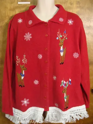 Cute Christmas Sweater with Reindeer