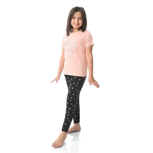 Cute Girls' Cotton Pajama Set Soft & Comfy For Bedtime - Simon