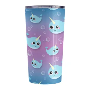 Cute Happy Narwhal Pattern Tumbler Cup