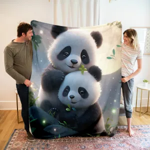 Cute Panda Flannel Blanket Soft Multipurpose Throw for Home  Outdoors