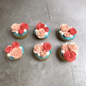 Cute Pink Floral Cupcakes