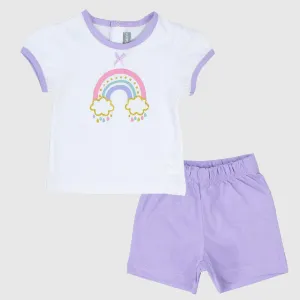 Cute Rainbow Short-Sleeved Pajama