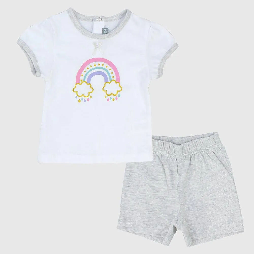 Cute Rainbow Short-Sleeved Pajama