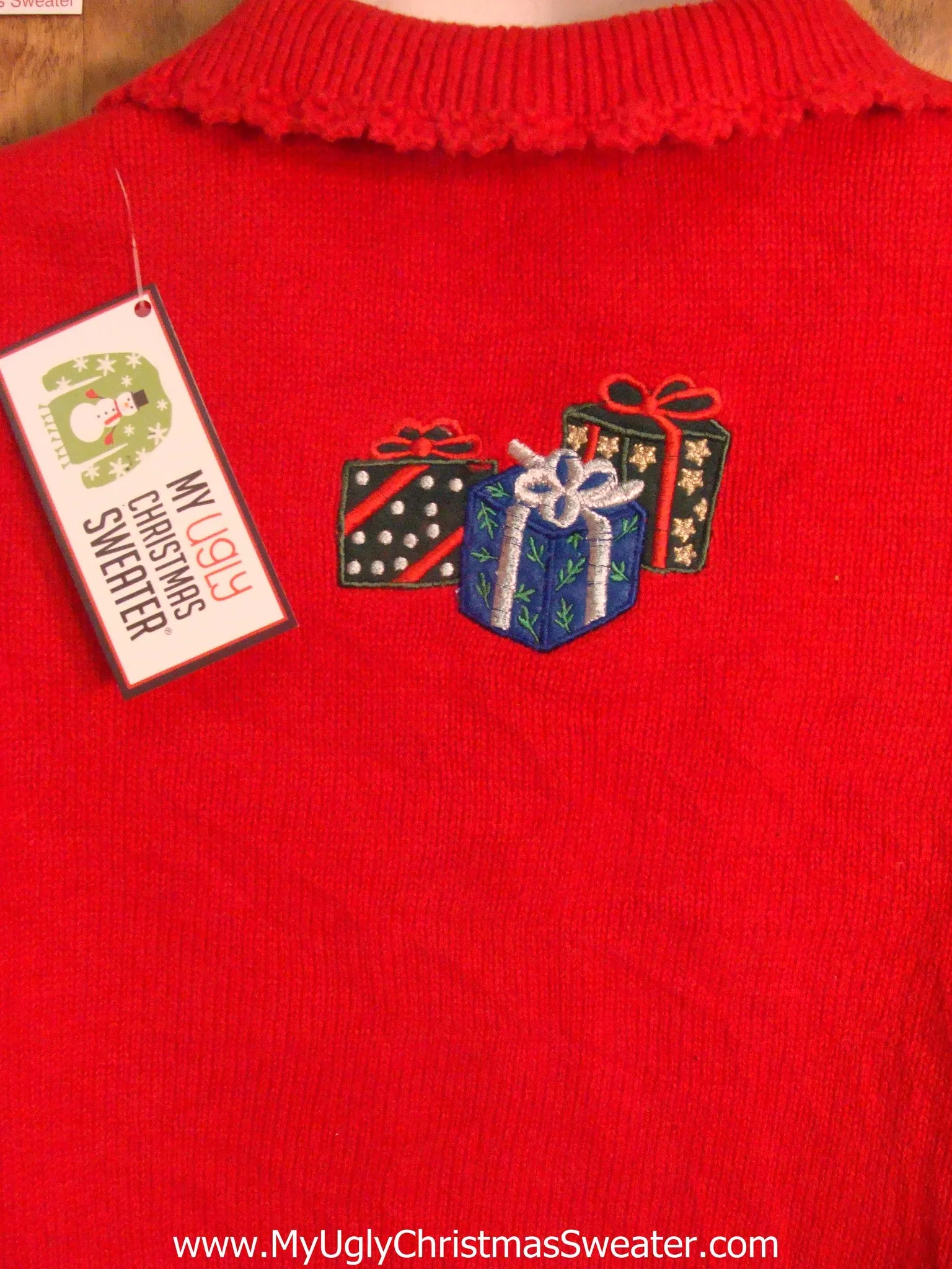 Cute Red Cheesy Christmas Sweater Vest