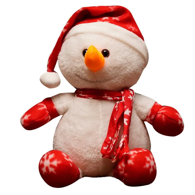 Cute Snowman and Rudolf Plushie