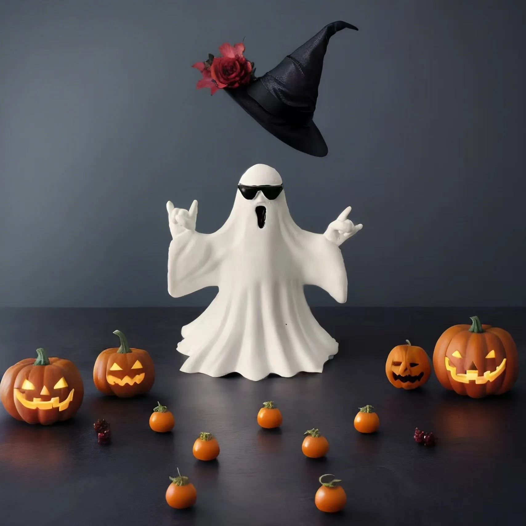 Cute Spooky Ghost Figurines for Halloween Home Decor