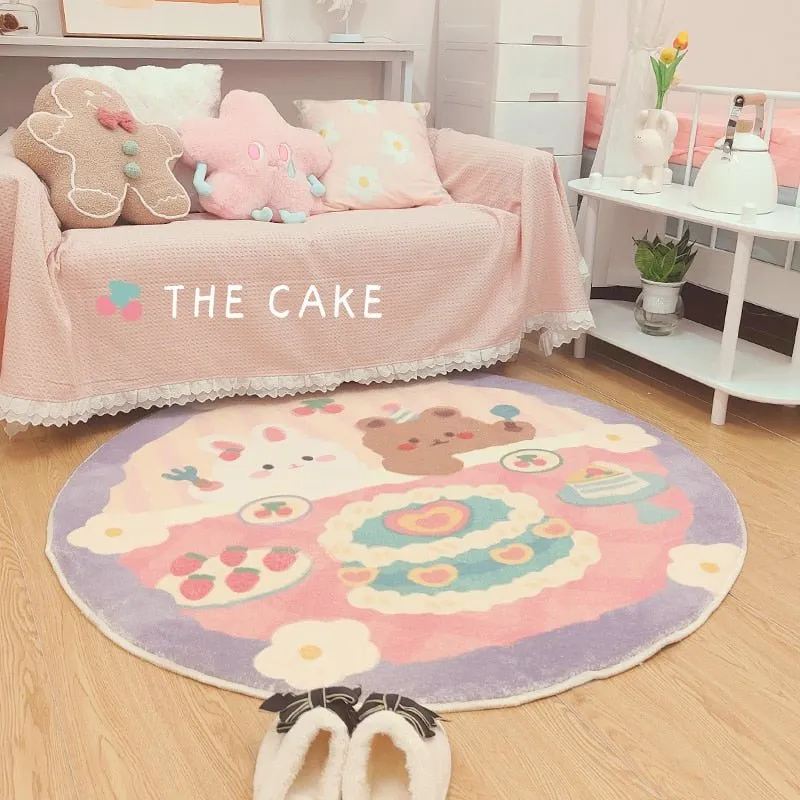 Cute Style Plush Bedroom Carpet