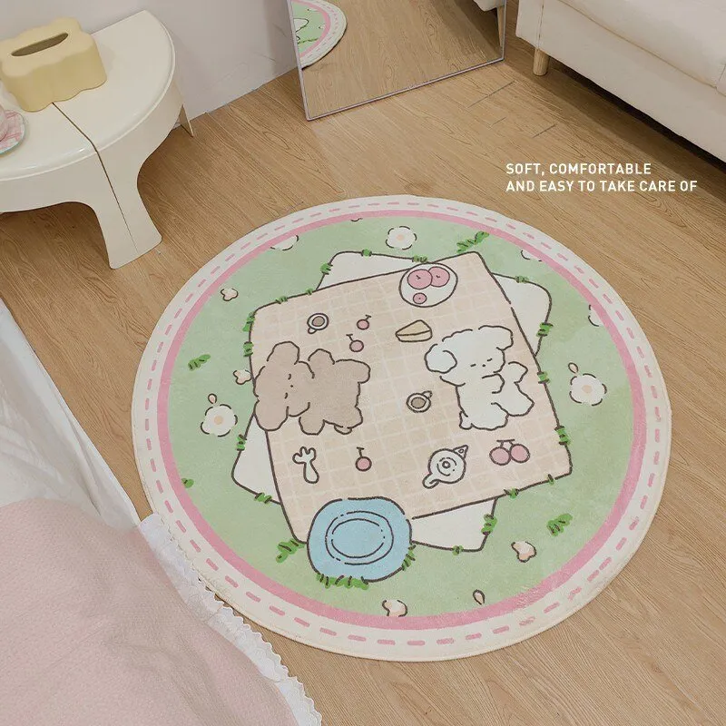 Cute Style Plush Bedroom Carpet