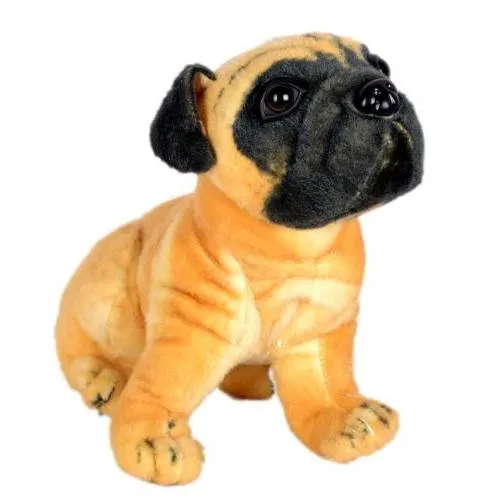 Cute VODA Pug Stuffed Soft Plush Dog Toy - Brown (32cm)