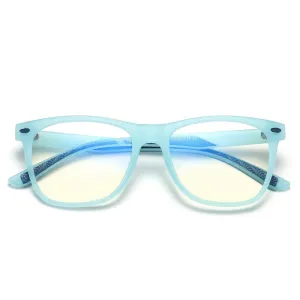 Cutie - (Age 7-12)Children Blue Light Blocking Computer Reading Gaming Glasses - Transparent Blue