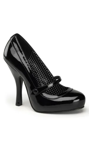 CUTIEPIE-02 Black Patent Heels