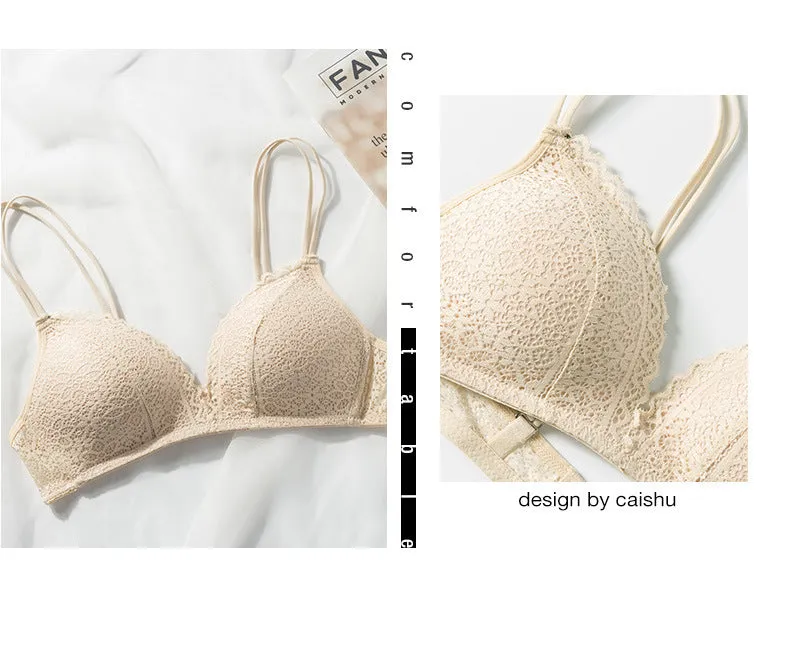 Cutout Lightweight Unwired Push Up Bra