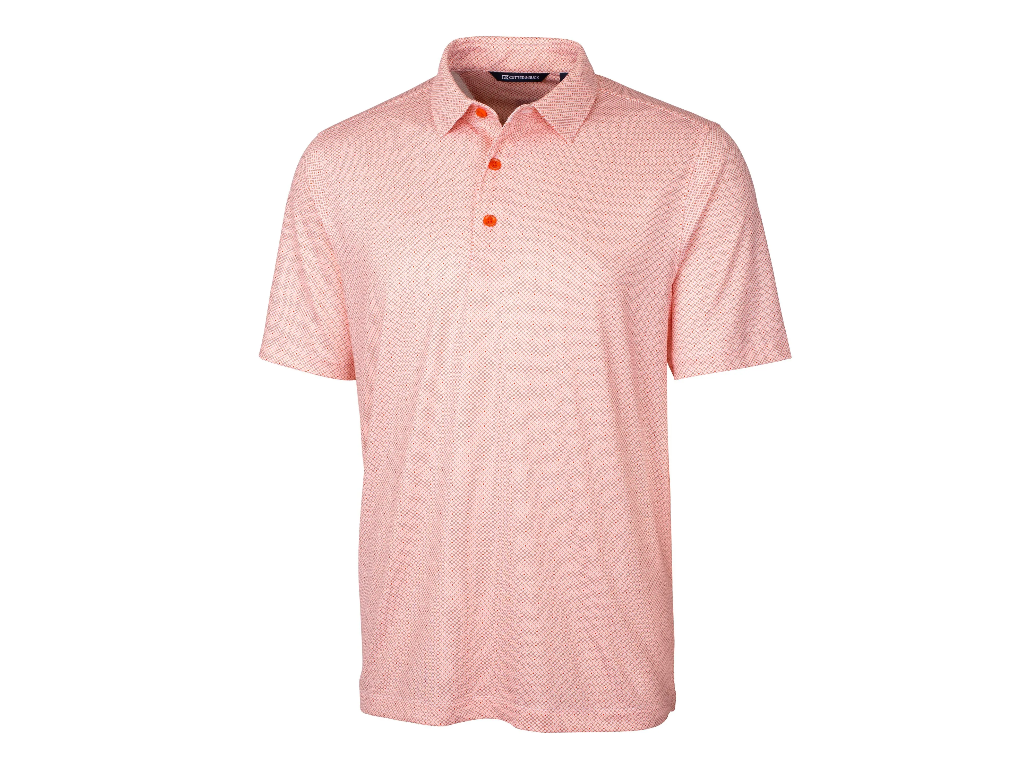 Cutter & Buck Pike Double Dot Print Stretch Mens Polo