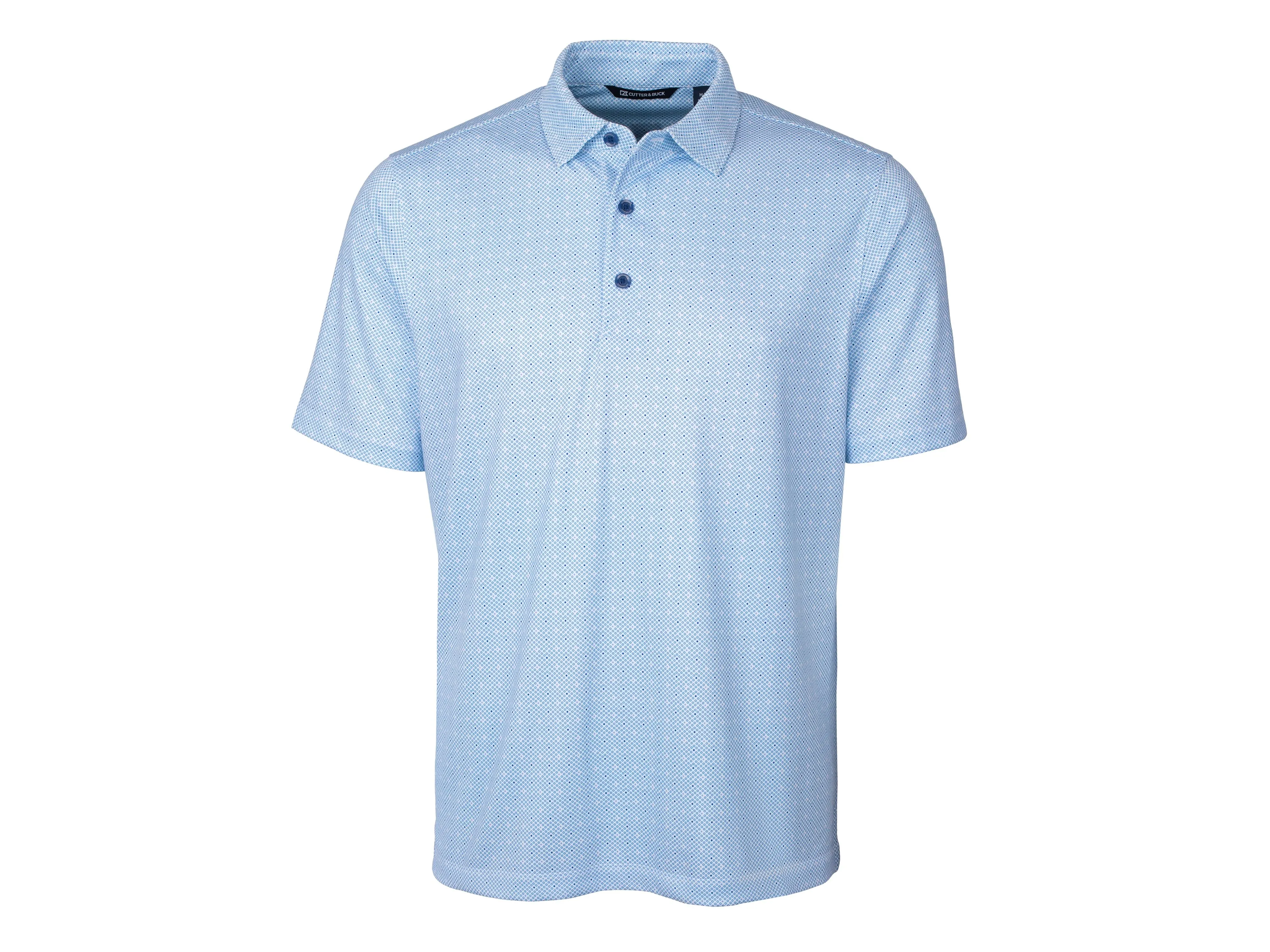 Cutter & Buck Pike Double Dot Print Stretch Mens Polo