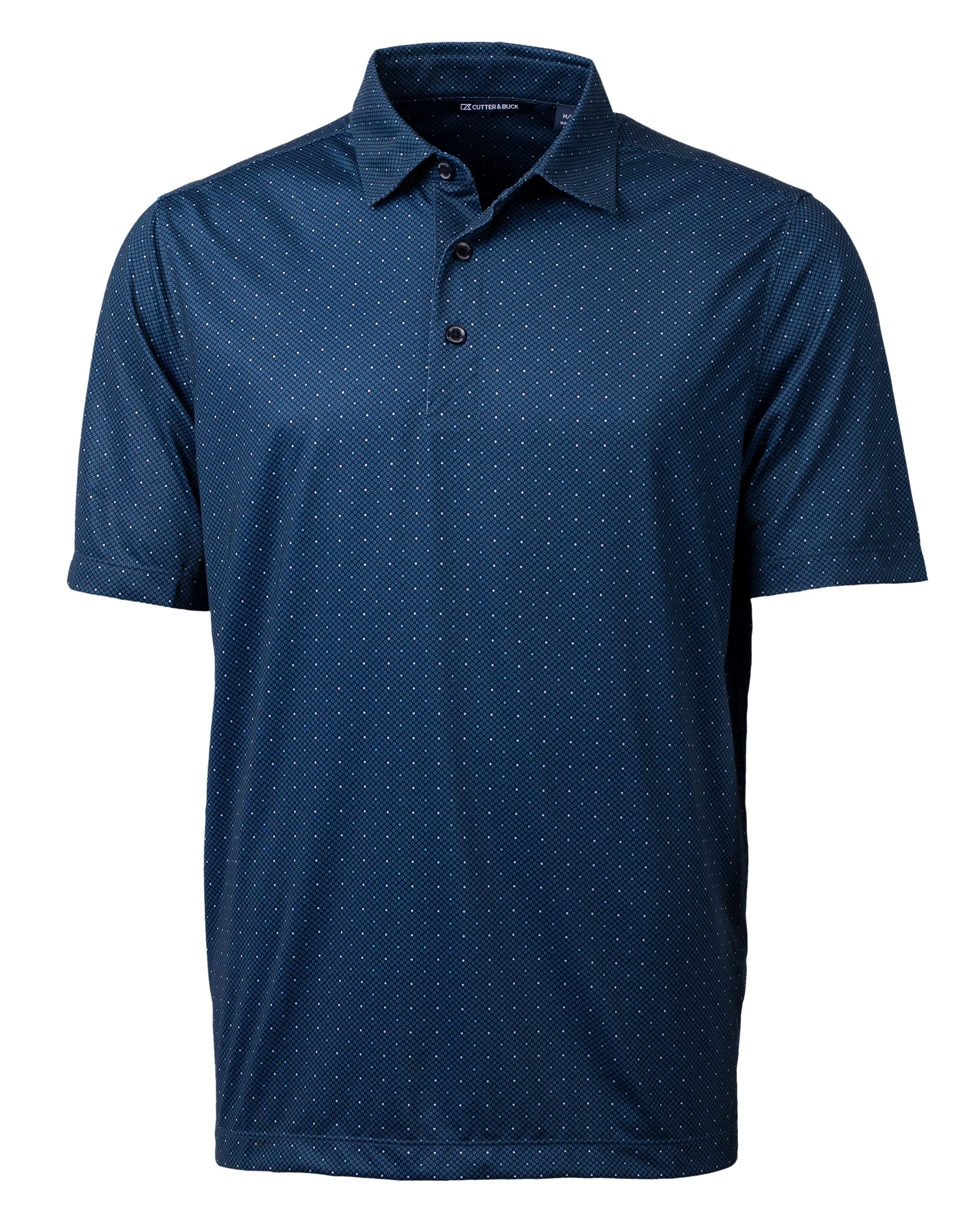 Cutter & Buck Pike Double Dot Print Stretch Mens Polo