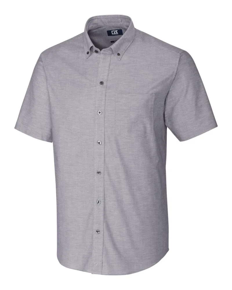 Cutter & Buck Stretch Oxford Mens Short Sleeve Dress Shirt