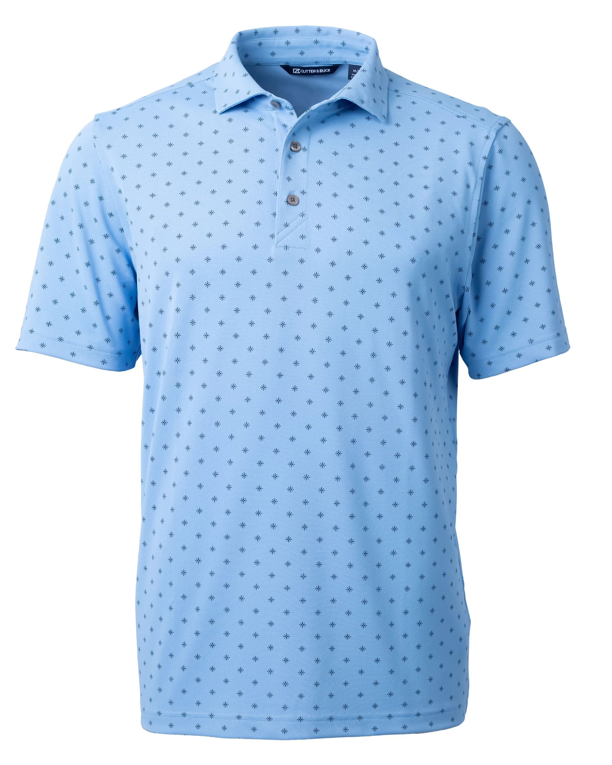 Cutter & Buck Virtue Eco Pique Tile Print Recycled Mens Polo