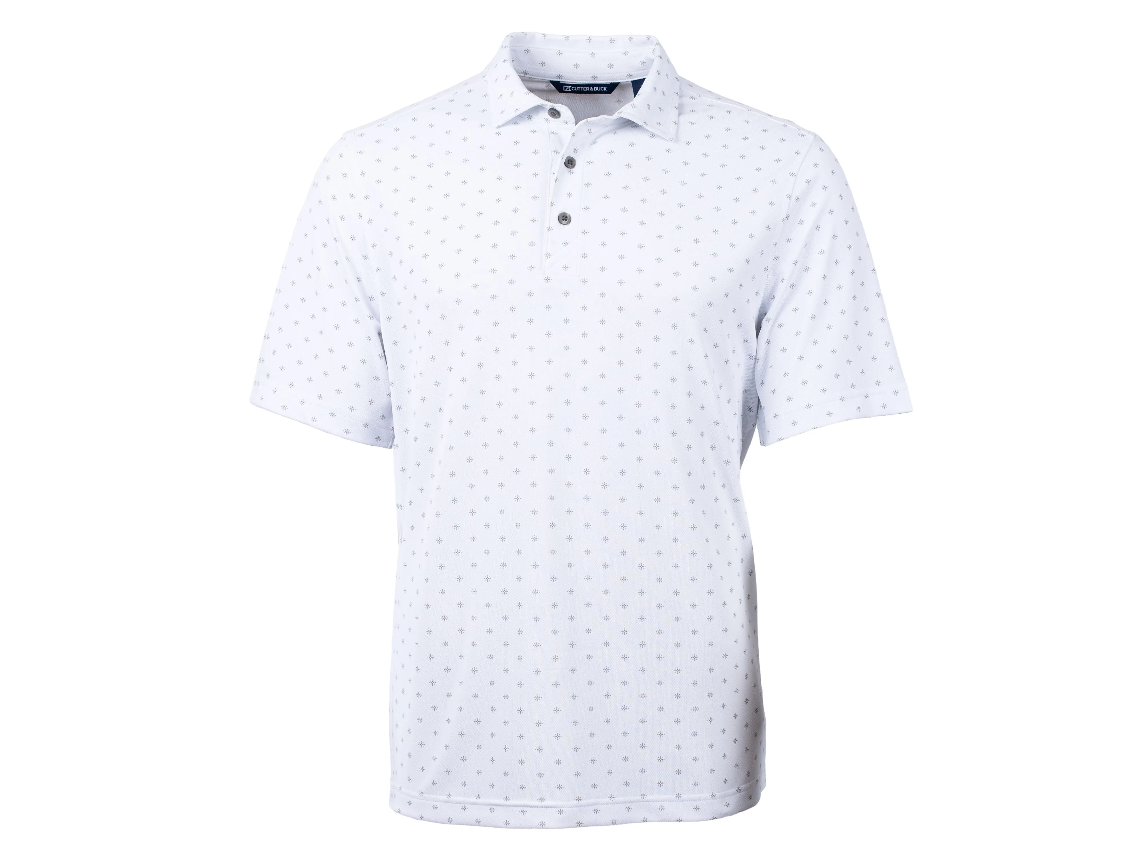 Cutter & Buck Virtue Eco Pique Tile Print Recycled Mens Polo