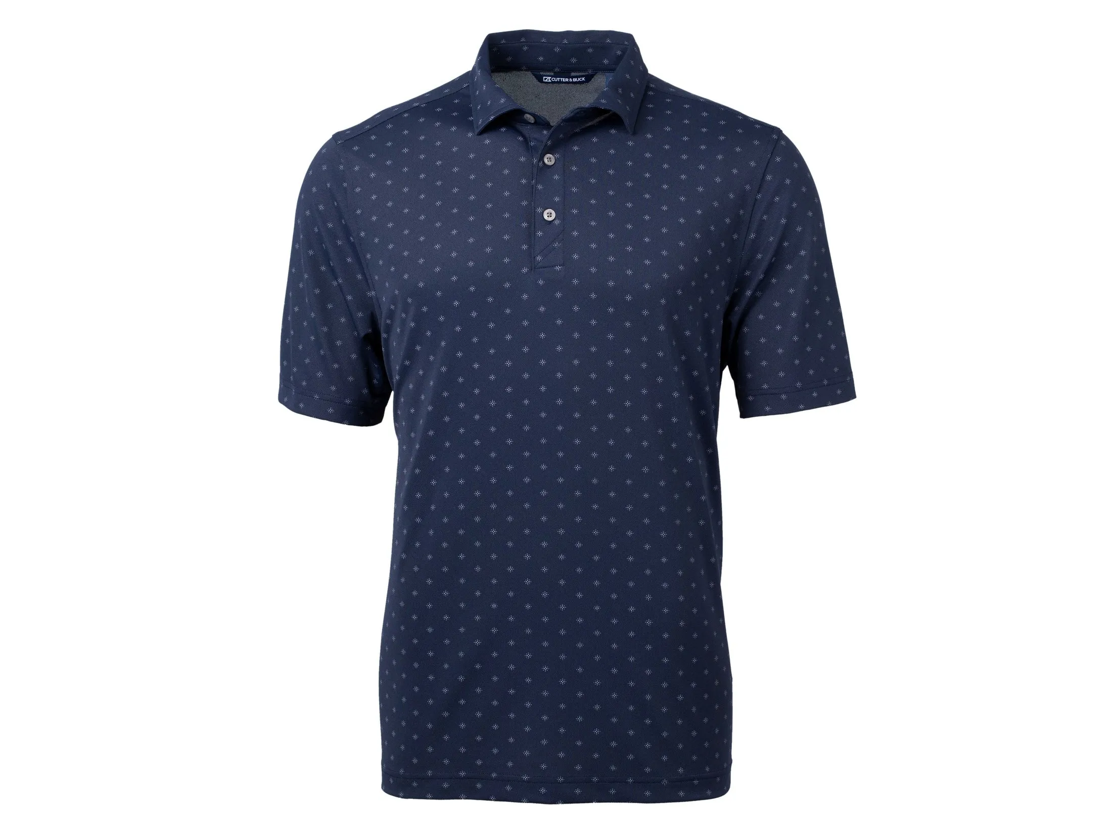 Cutter & Buck Virtue Eco Pique Tile Print Recycled Mens Polo