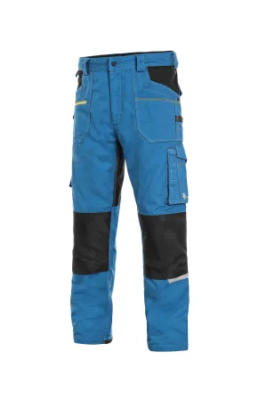 CXS STRETCH, BRIGHT BLUE-BLACK, MEN´S WORK PANTS