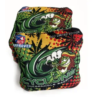 Cyclone STORM 420 Limited Edition Marijuana 2023 Pro series cornhole bags (set of 4)