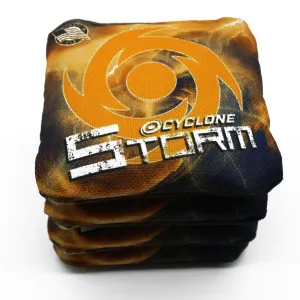 Cyclone STORM Orange Crush Pro series cornhole bags (set of 4)