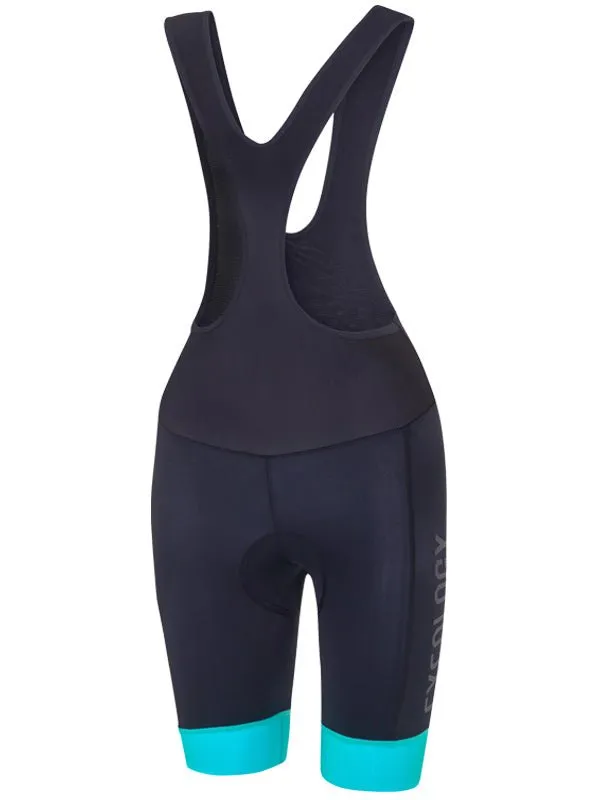 Cycology Women's Bib Shorts Black/Aqua