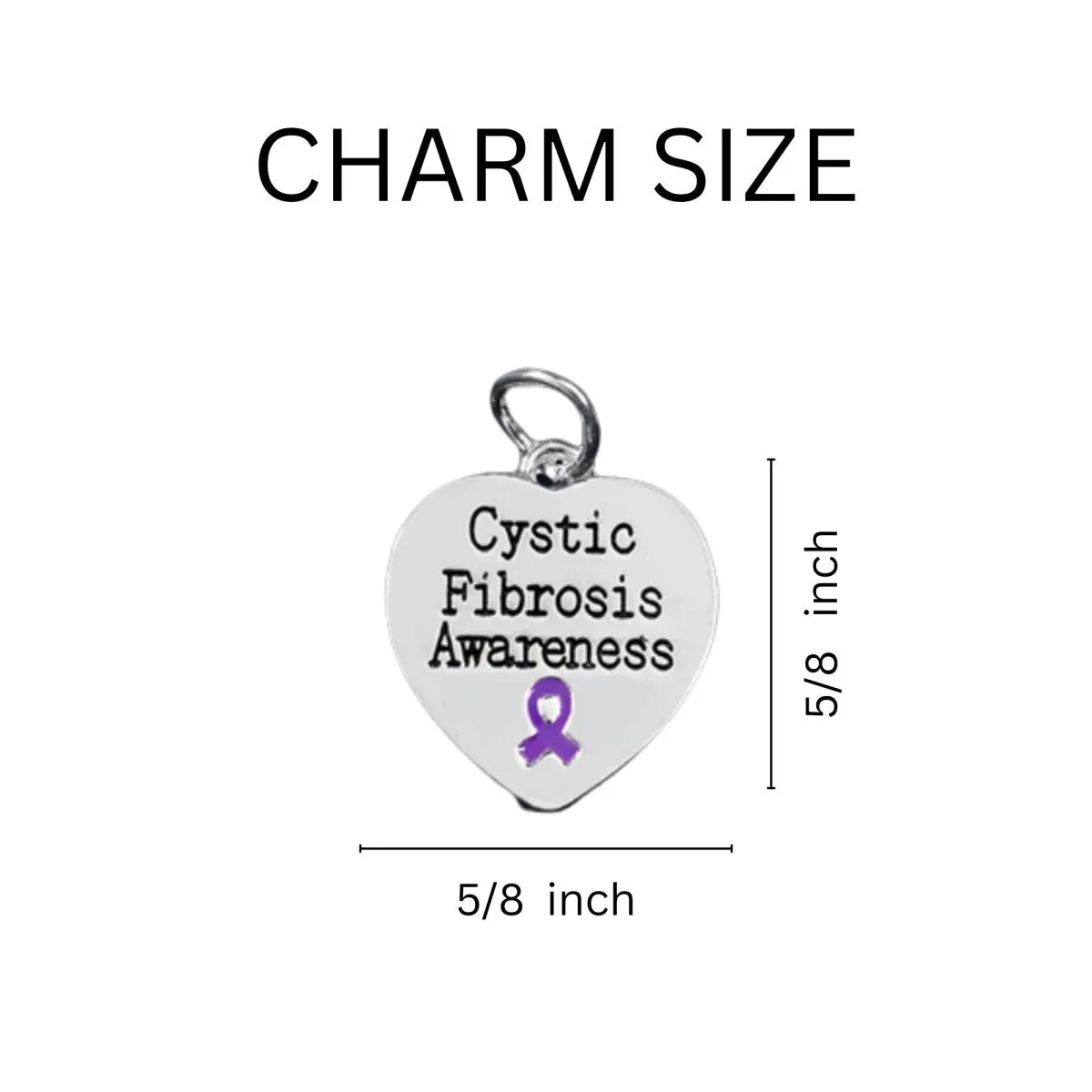 Cystic Fibrosis Awareness Heart Stretch Bracelets