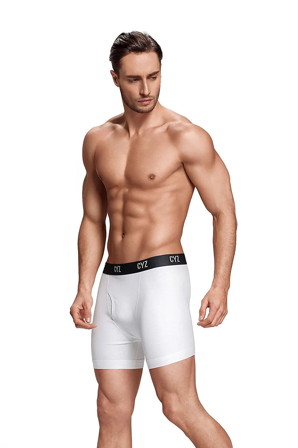 CYZ Men's 3-PK Cotton Stretch Boxer Briefs for Men Pack of 3