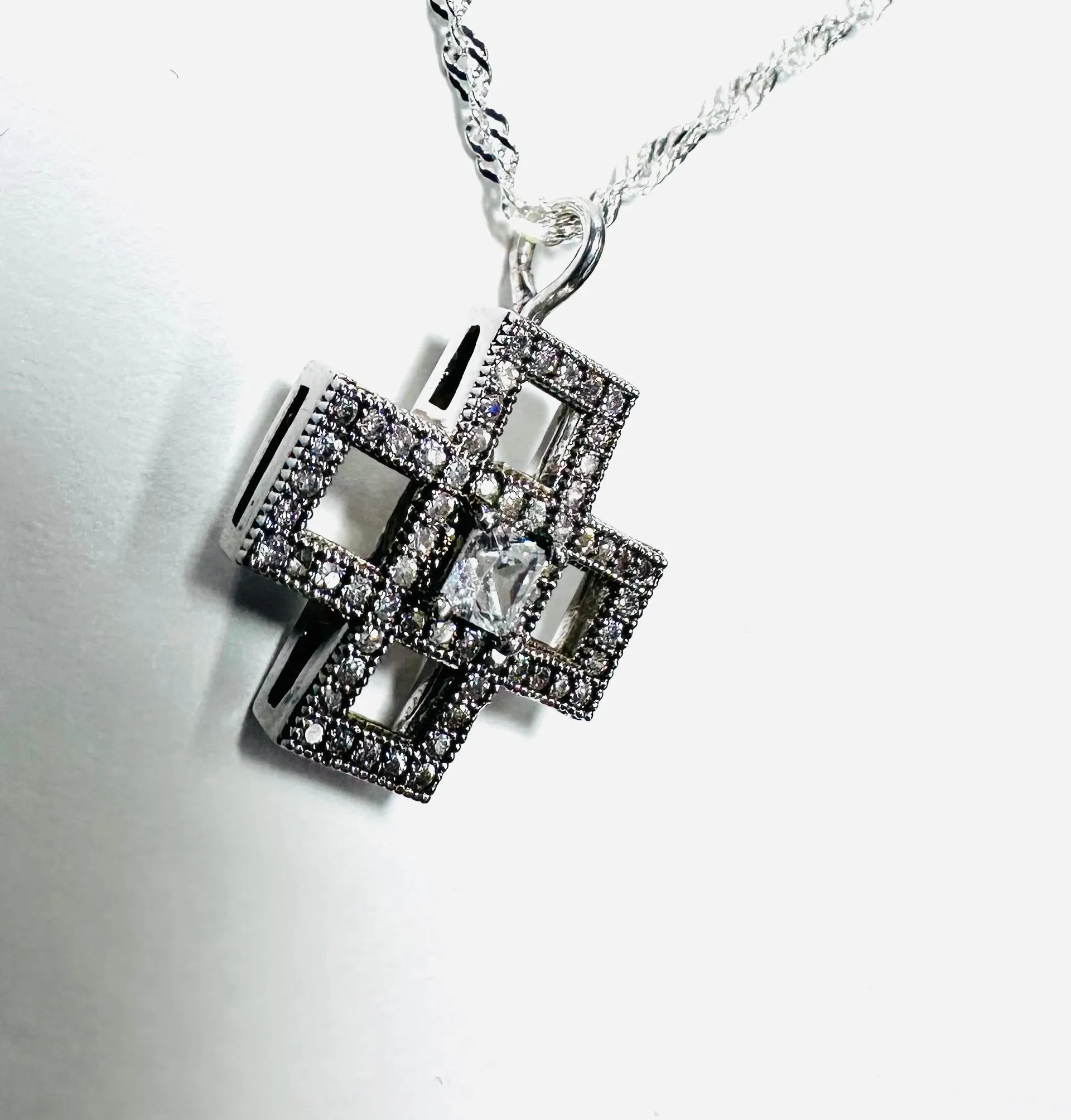 CZ Cross Necklace