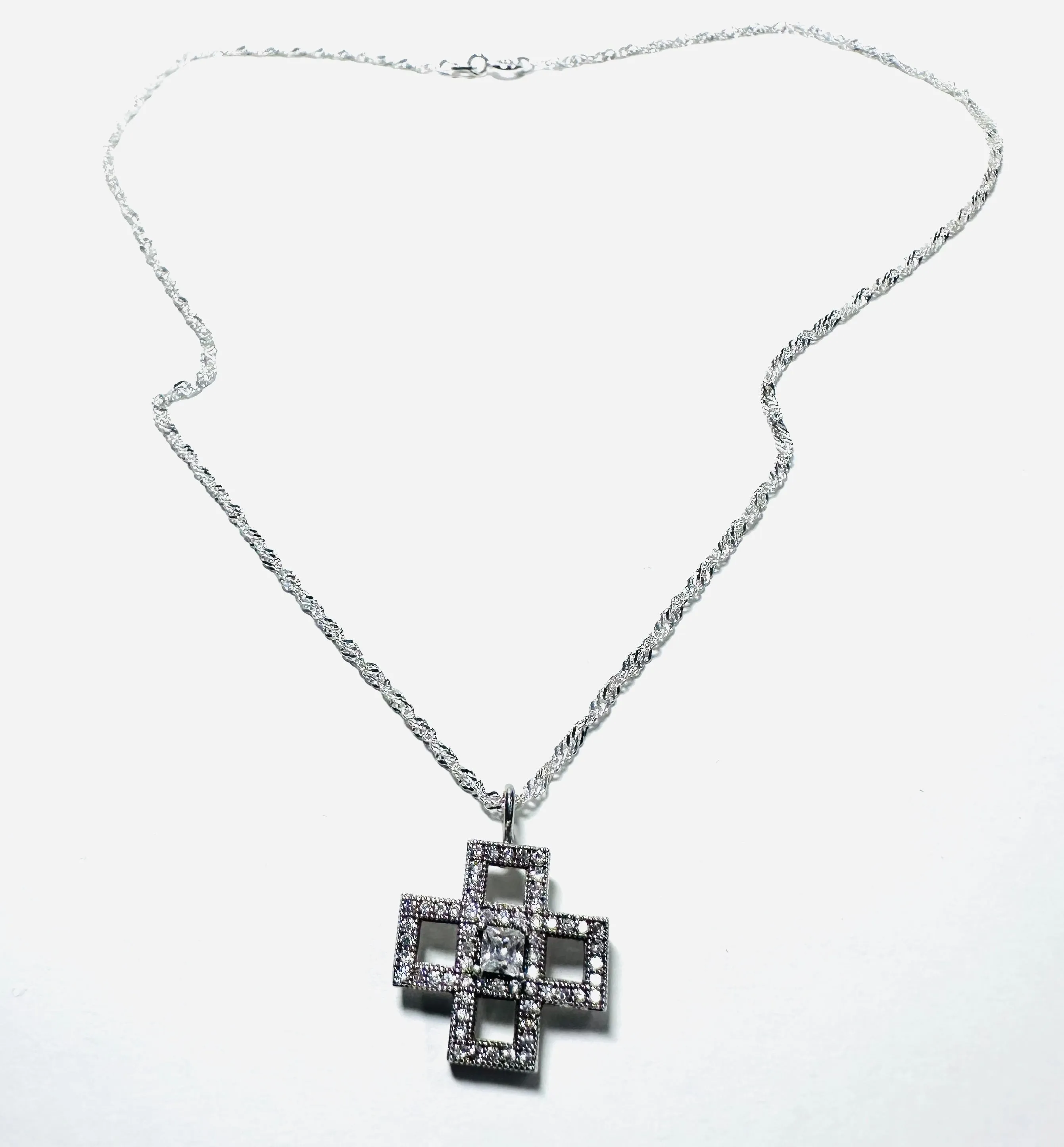 CZ Cross Necklace