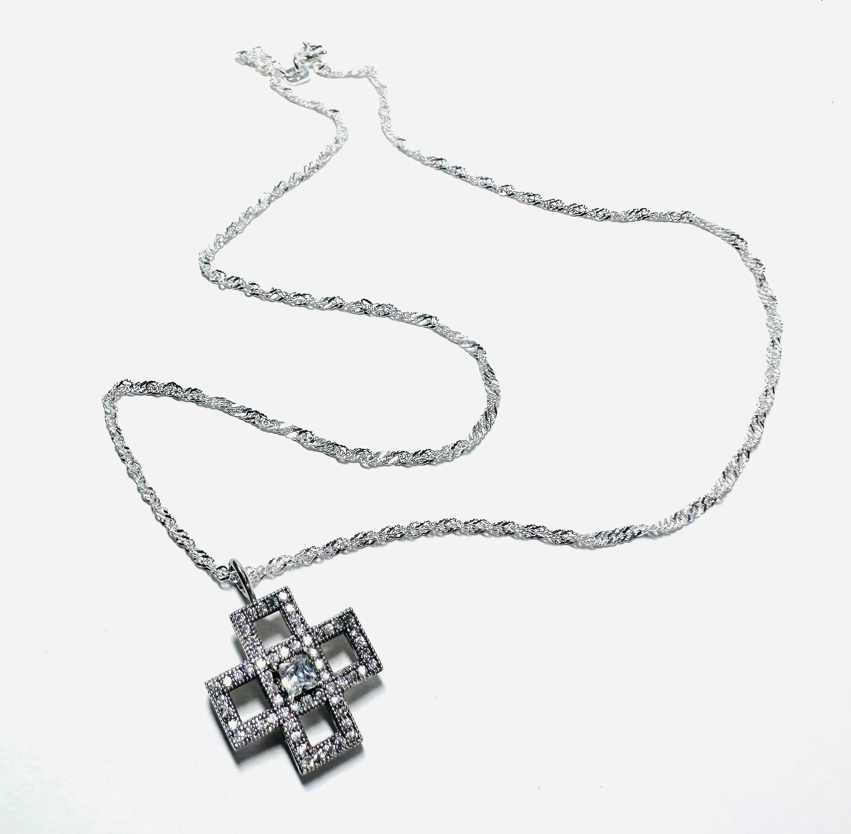 CZ Cross Necklace