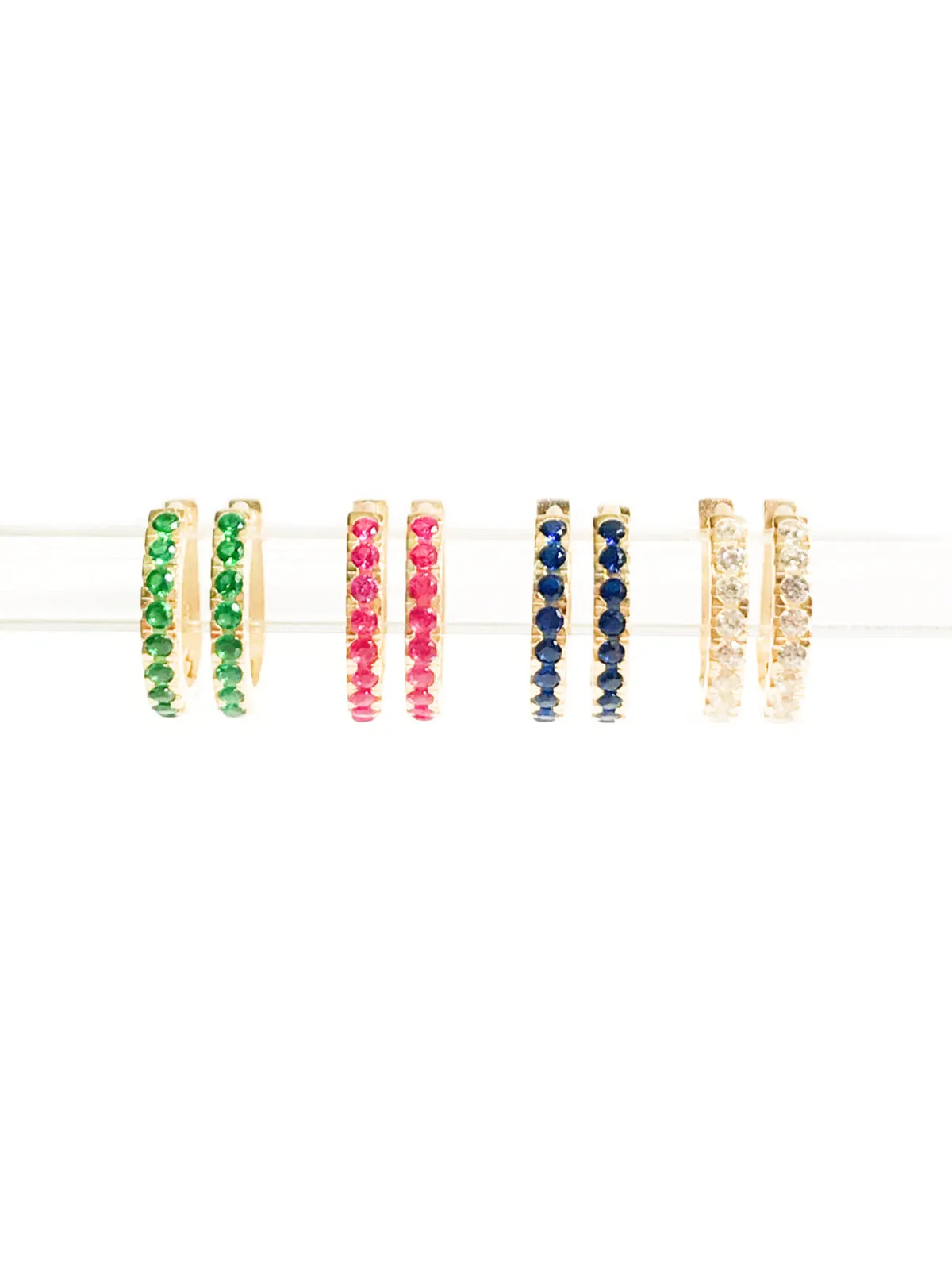 CZ Crystal Huggie Hoops