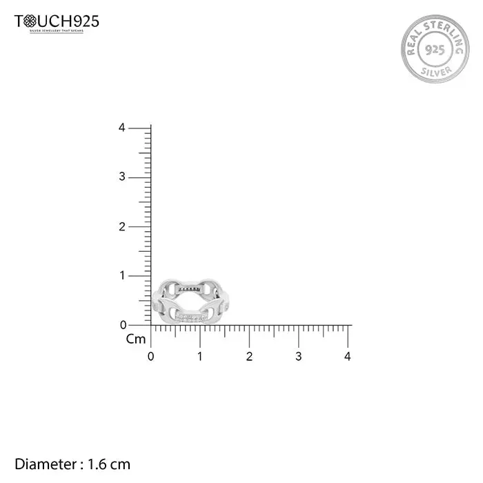 CZ Sequence Line Ring