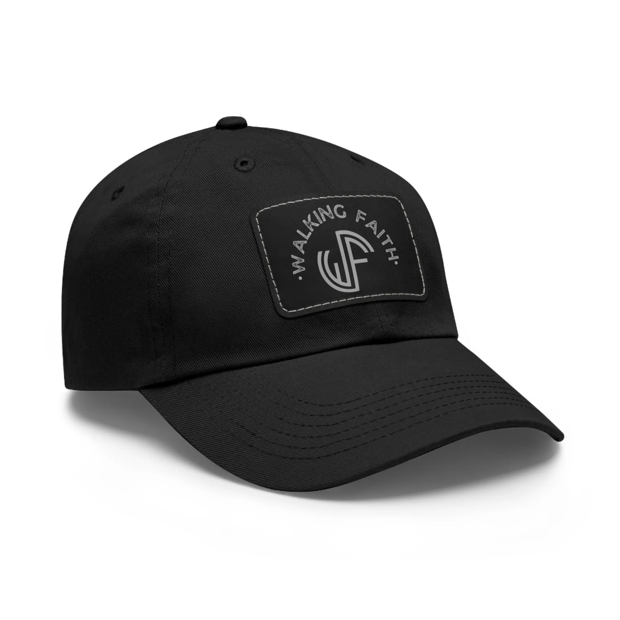 Dad Hat with Leather Patch (Rectangle)