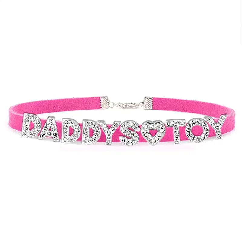 Daddy's Toy Rhinestone Choker